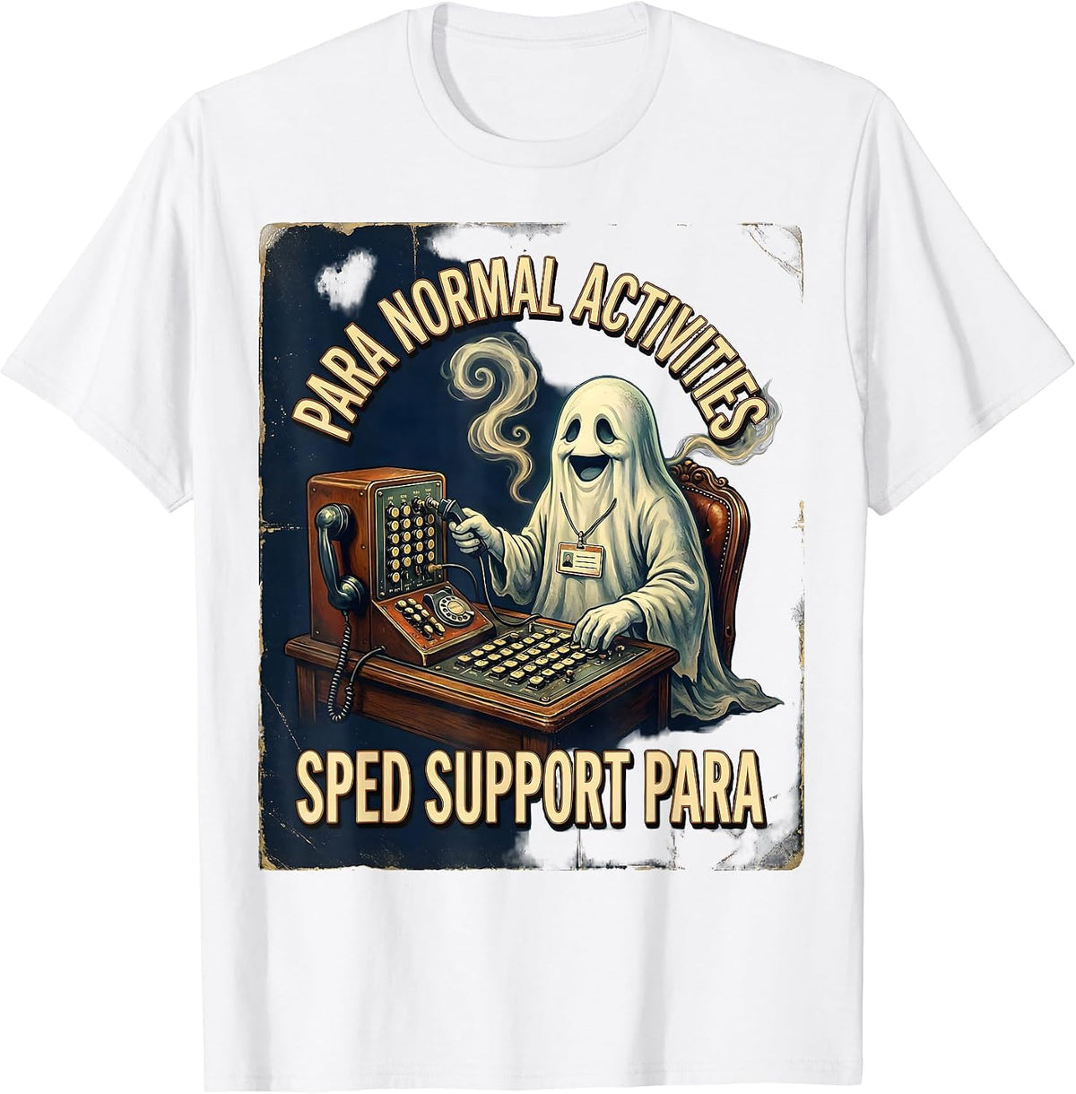 Men's Para Normal Activities SPED Support Para T-Shirt - White