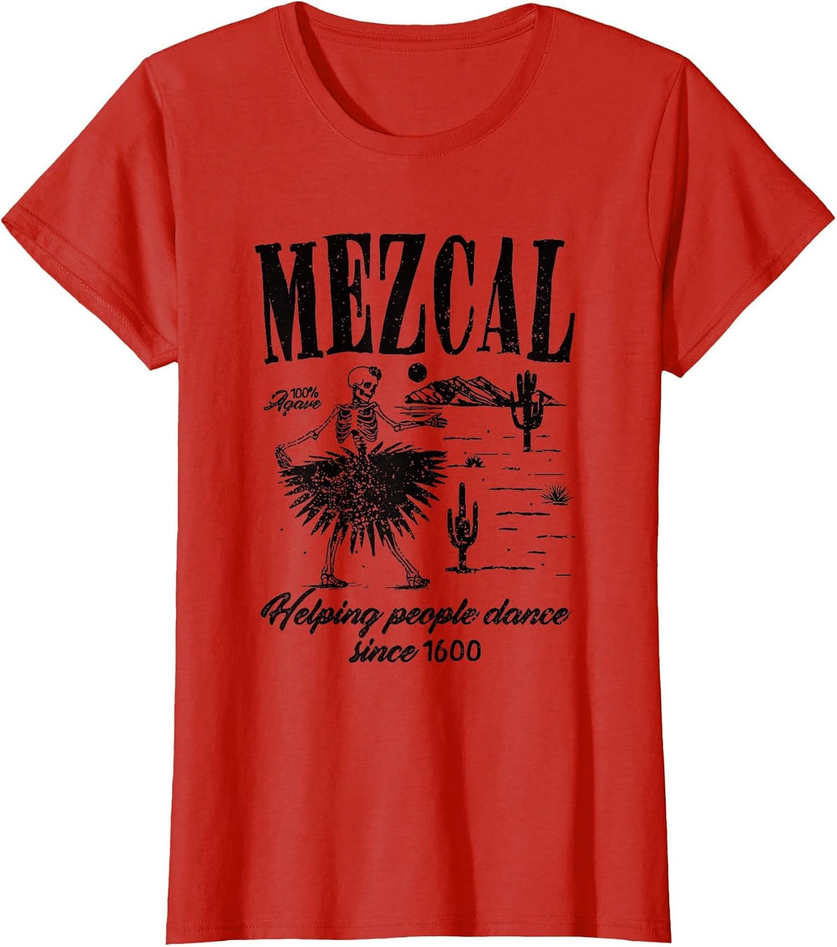 Funny Retro Mexican Mezcal Cinco De Mayo Agave Spirit Liquor T-Shirt - Red