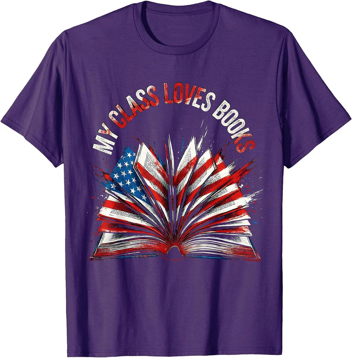 My Class Loves Books Reading Teacher Design T-Shirt - Purple