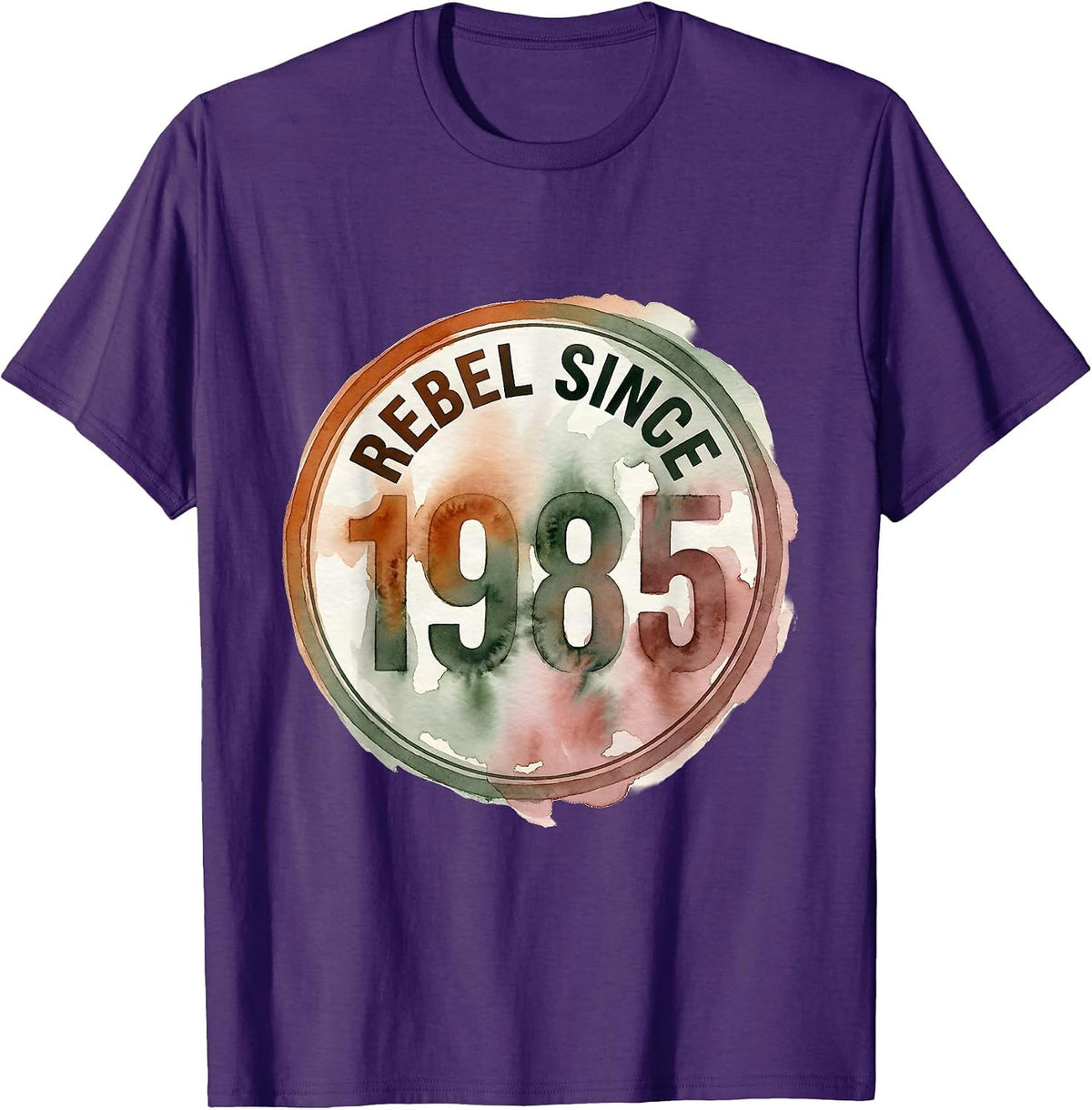 Rebel Since 1985 Funny Vintage Retro Humor T-Shirt - Purple