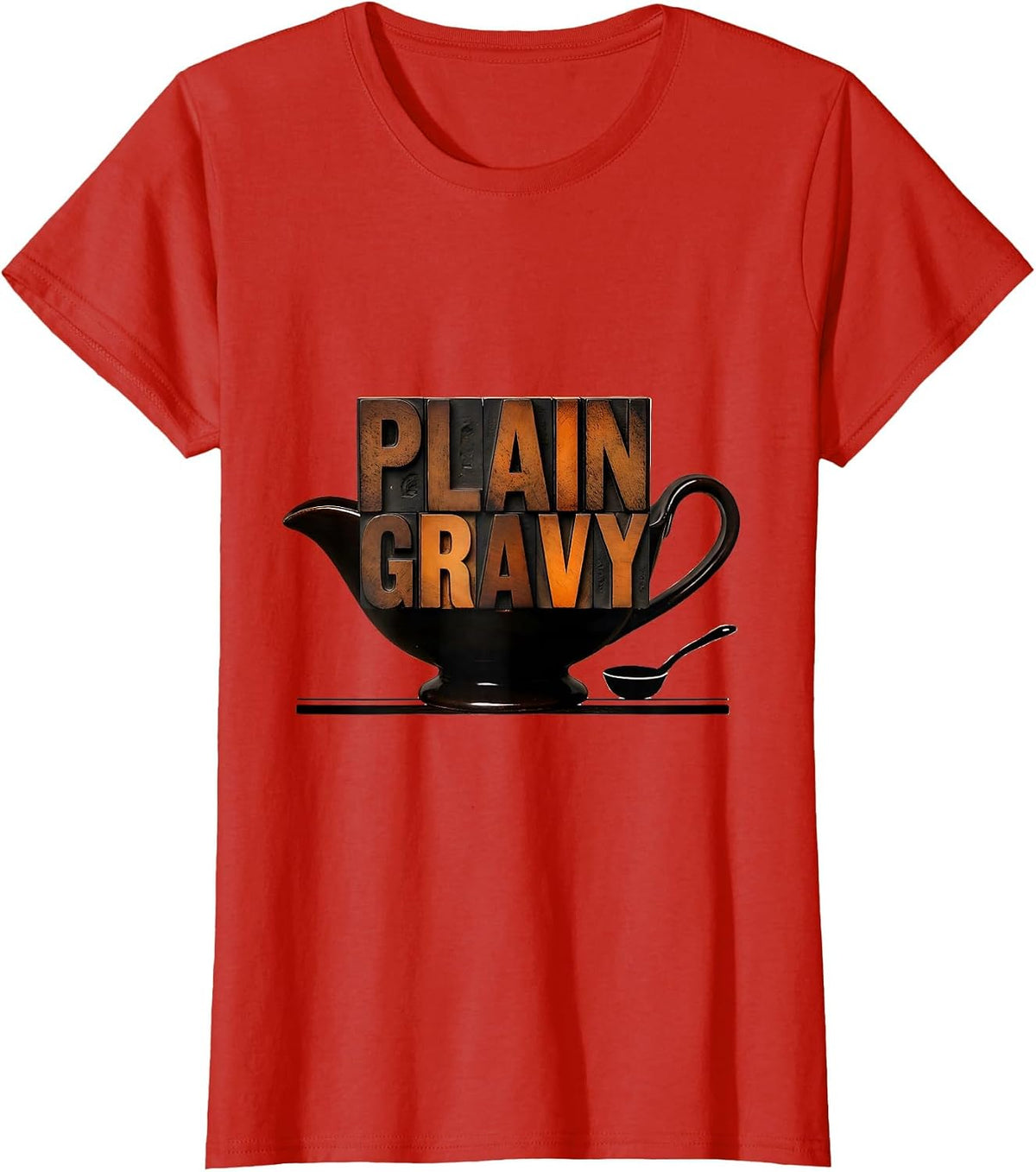 Women's Plain Gravy Funny Couples Matching Thanksgiving Sweet Potato T-Shirt - Red