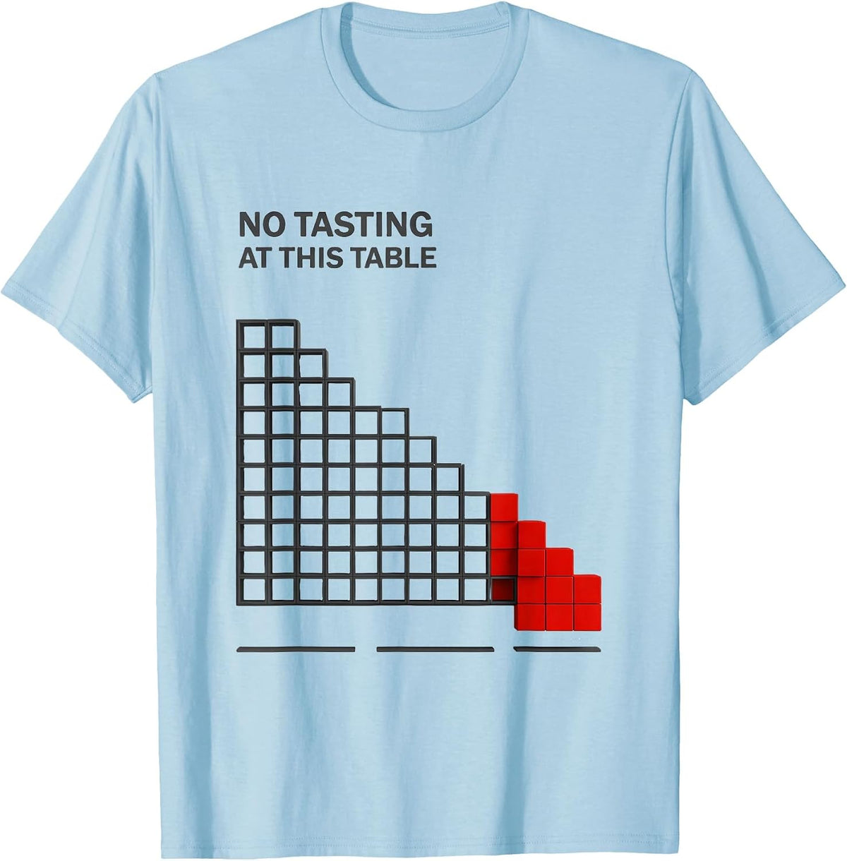 Men's No Tasting At This Table Funny Periodic Table Science T-Shirt - Baby Blue