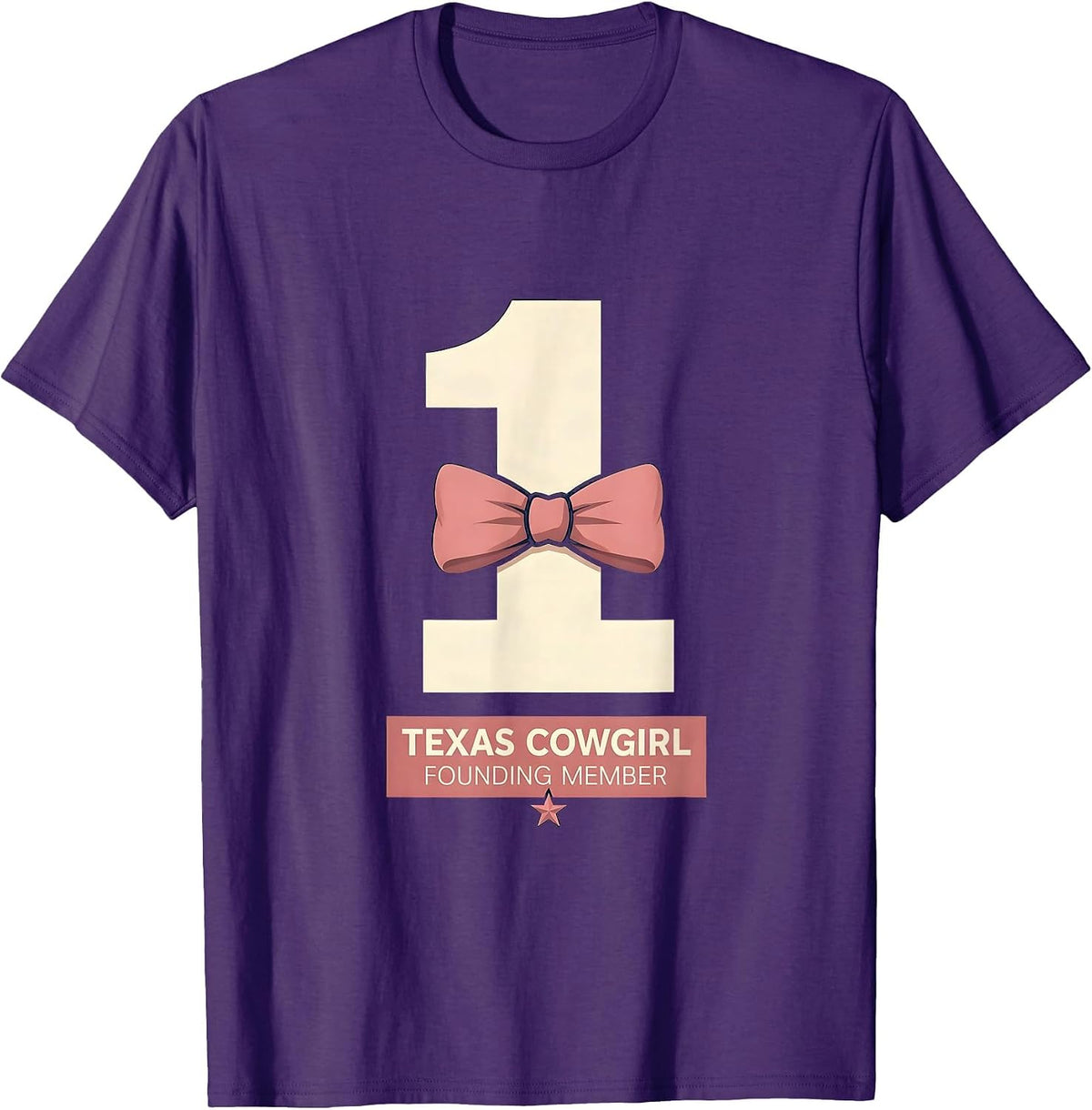 Men's Texas Cowgirl Founding Member Western Cowgirl Pride T-Shirt - Purple