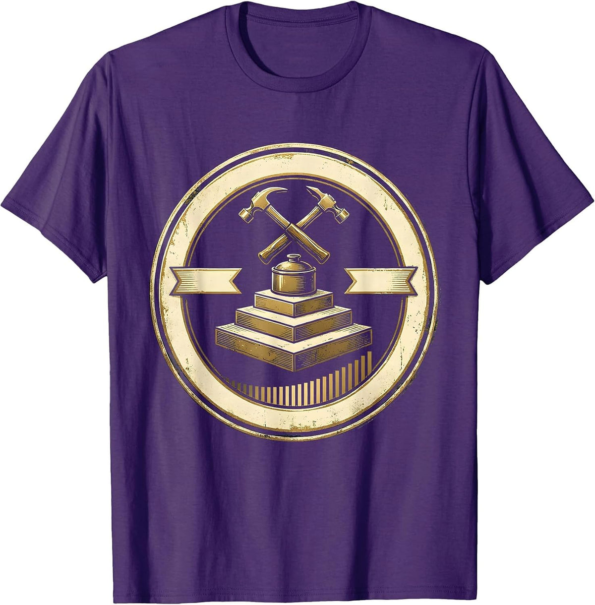 Sealed Forge Emblem Blacksmith Hobbyist Humor T-Shirt - Purple