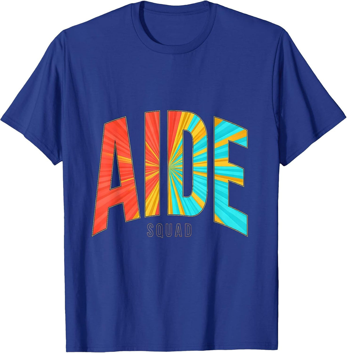 Aide Squad Back To School Staff Appreciation Tie Dye T-Shirt - Royal Blue
