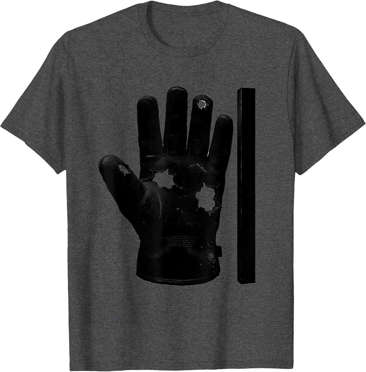 Men's Leather Forge Glove Blacksmith Humor Metalworking Gift T-Shirt - Dark Heather Grey
