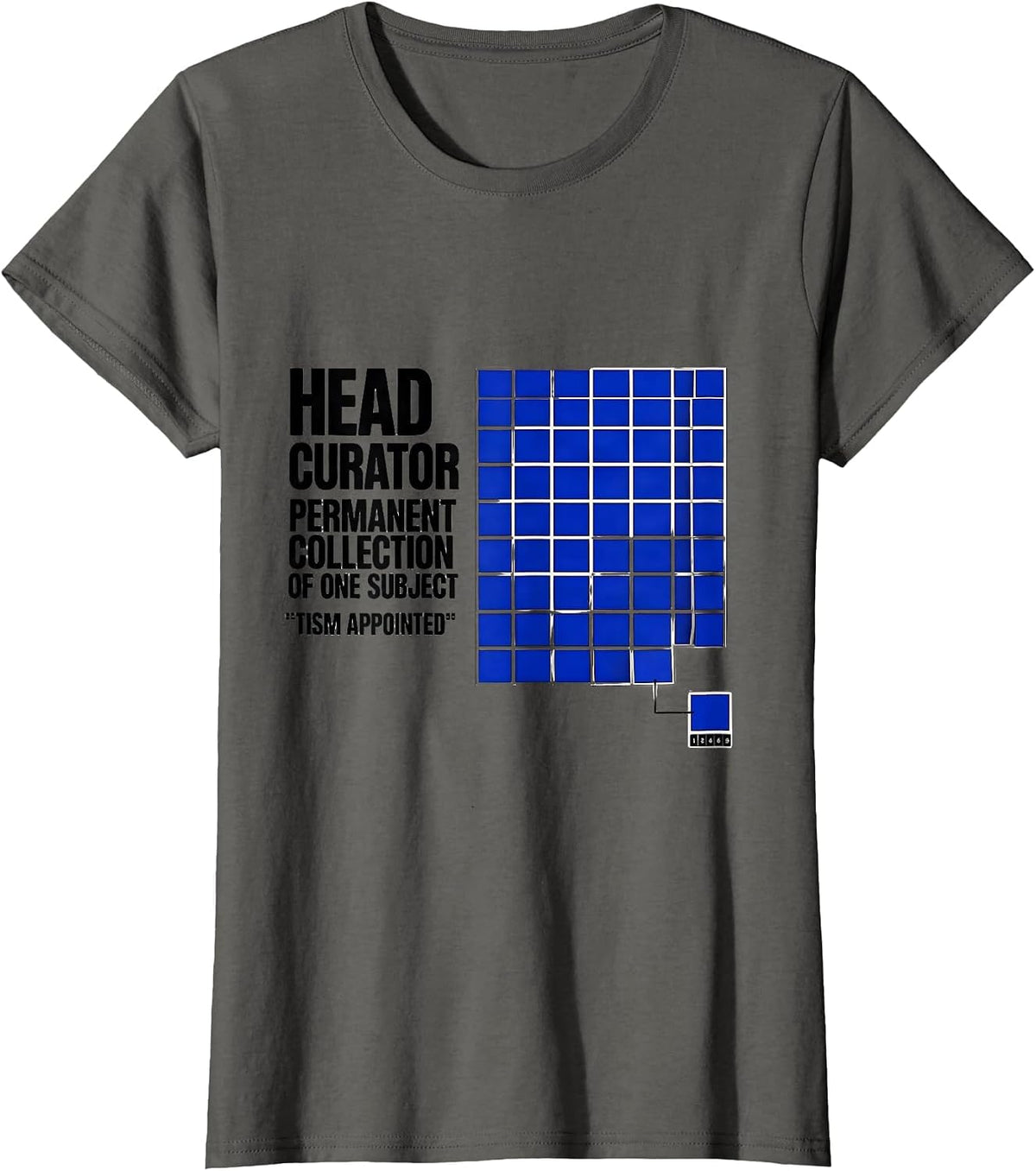 Women's Head Curator Permanent Collection Tism Appointed Autism T-Shirt - Asphalt Grey