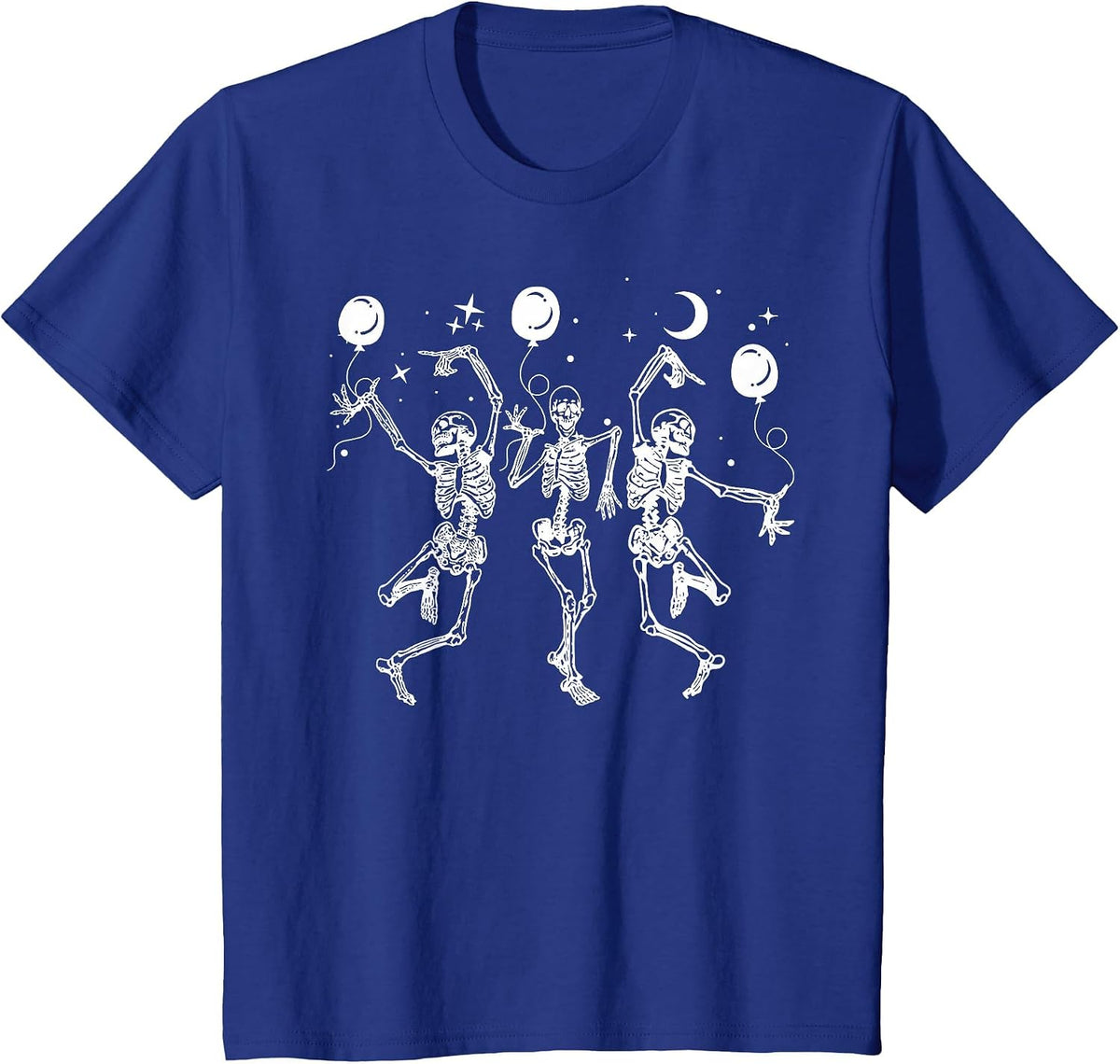 Skeleton Dancing Spooky Season Halloween Trick Or Treat T-Shirt - Royal Blue