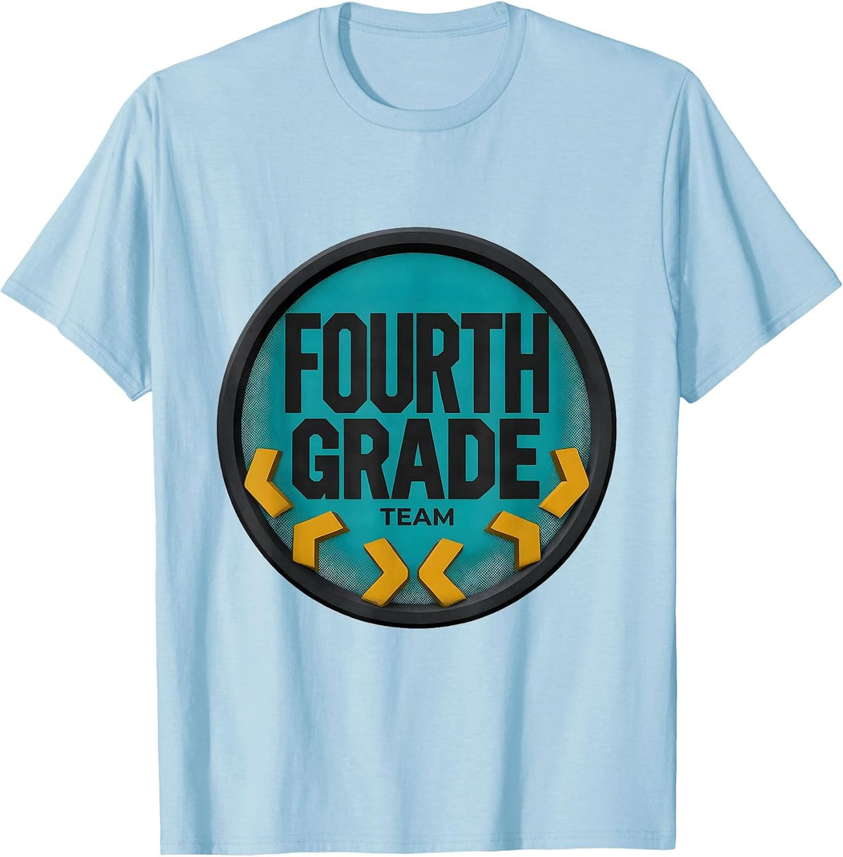 Men's Team Fourth Grade Midcentury Modern Back To School Student T-Shirt - Baby Blue