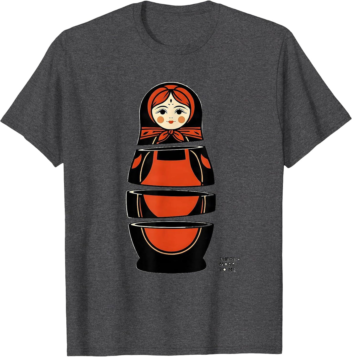 Men's There's More To Me Exploded View Russian Folk Costume T-Shirt - Dark Heather Grey