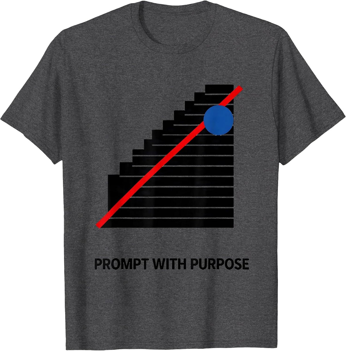 Men's Prompt With Purpose Bauhaus Modernist ABA Behavior Analyst T-Shirt - Dark Heather Grey