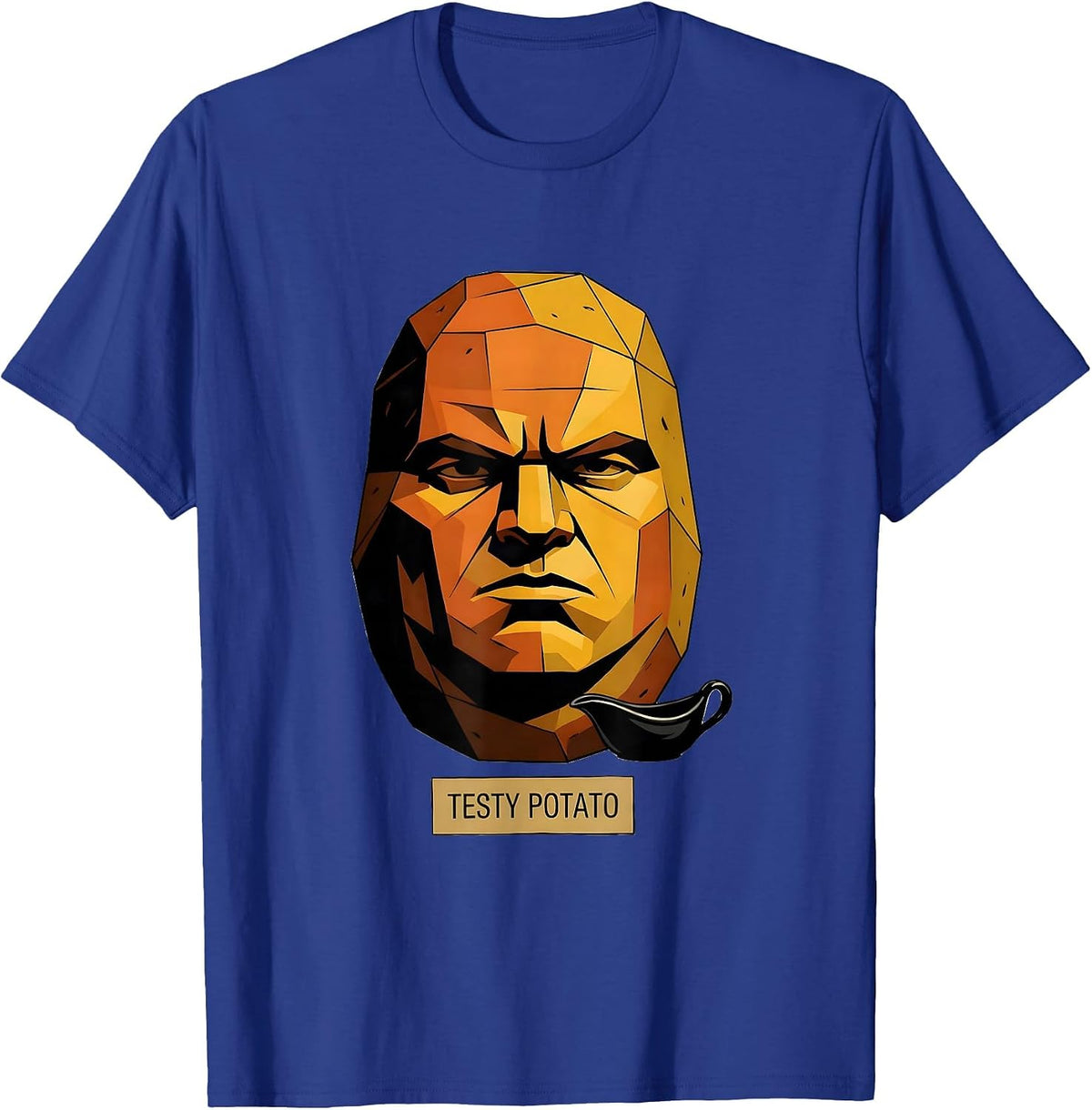 Testy Potato Editorial Conceptual Funny Couples Thanksgiving T-Shirt - Royal Blue