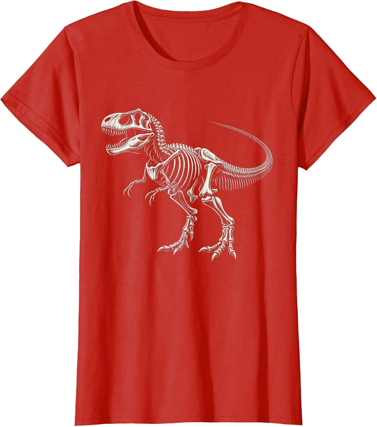 T-Rex Skeleton Dinosaur Bone Paleontologist Fossil Dino T-Shirt - Red