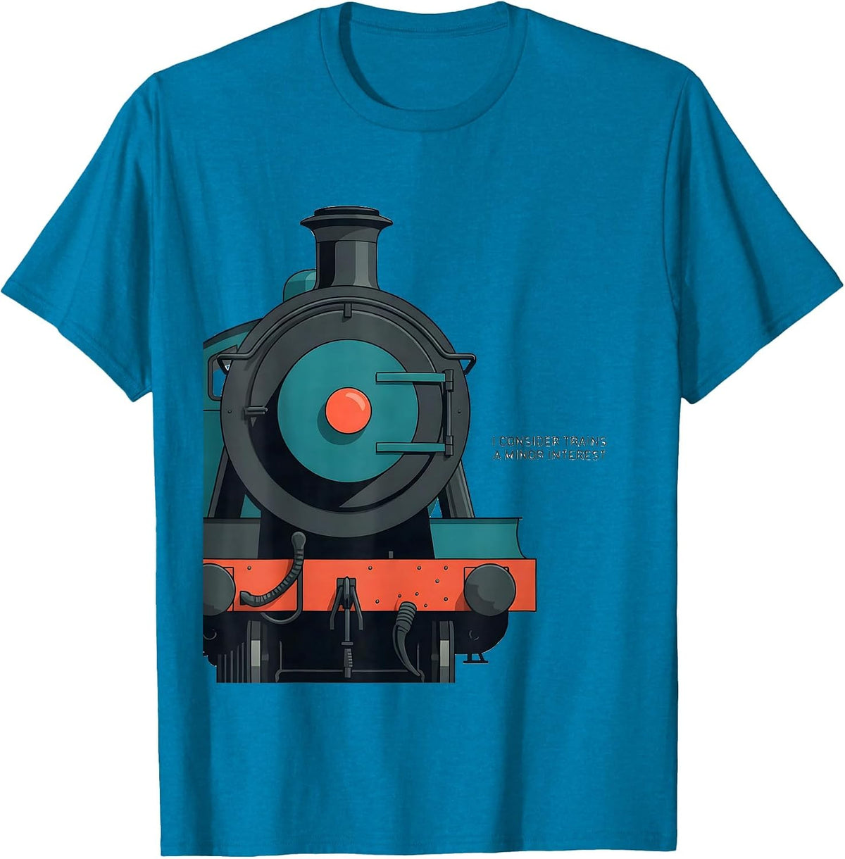 I Consider Trains A Minor Interest Midcentury Modern Train T-Shirt - Sapphire Blue