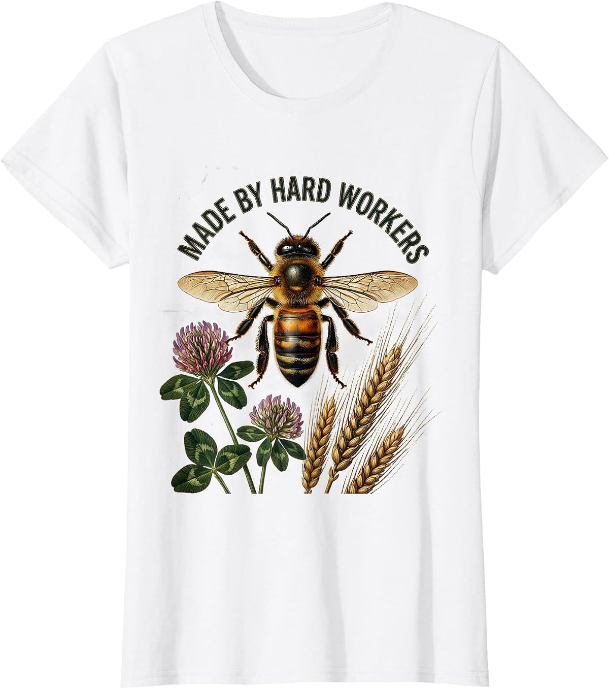 Made by Hard Workers Labor Day Tribute Design T-Shirt - White