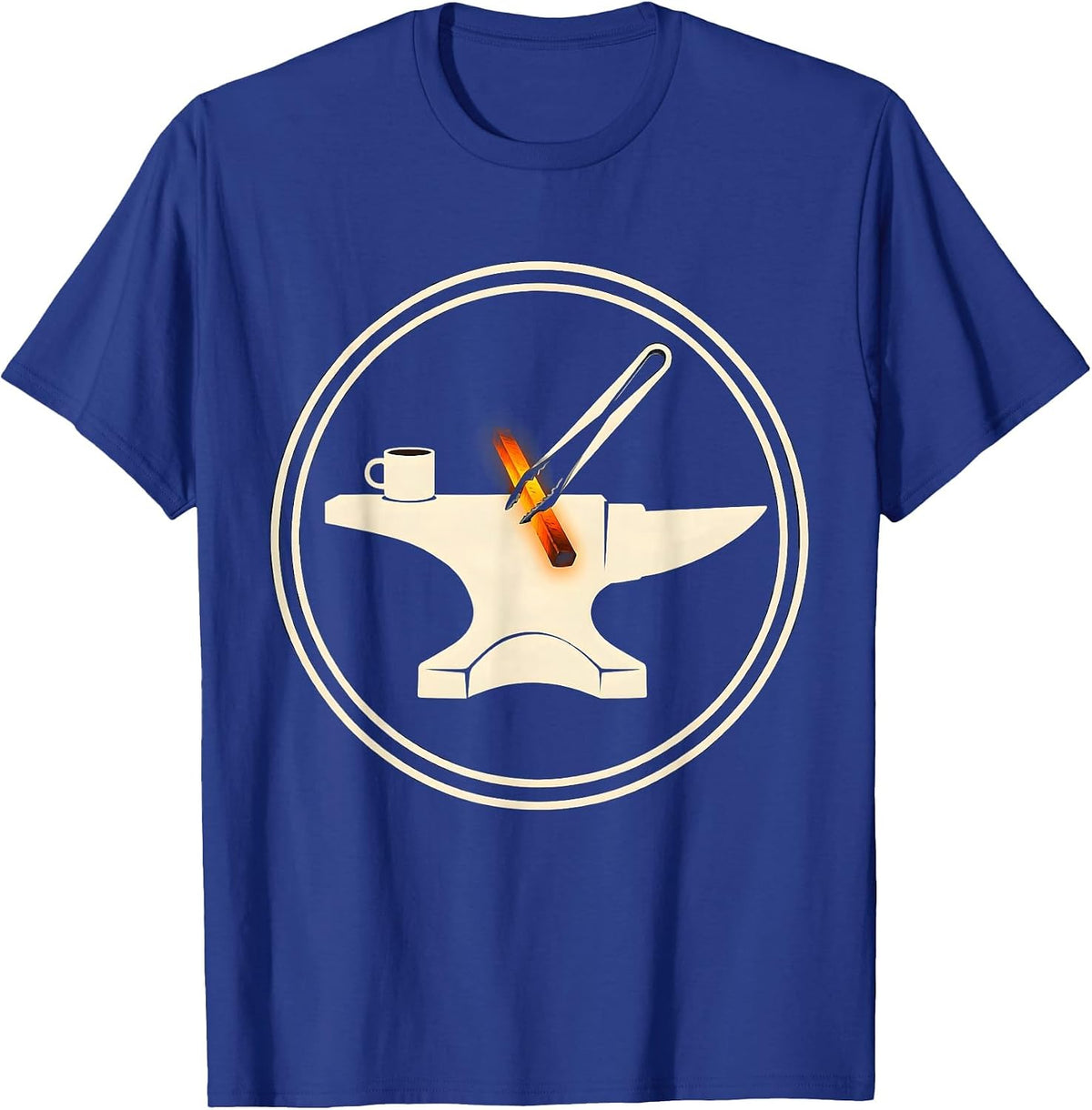 Men's Sealed Forge Badge Blacksmith Metalworker Gift T-Shirt - Royal Blue