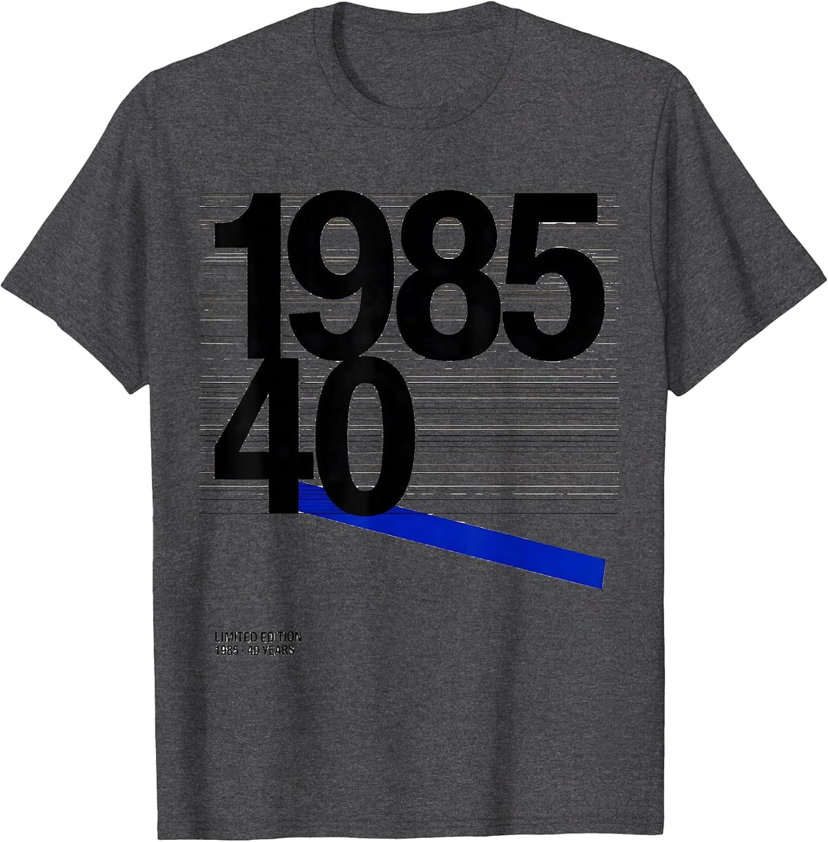 LIMITED EDITION 1985 · 40 YEARS Vintage Birthday Gag Father T-Shirt - Dark Heather Grey