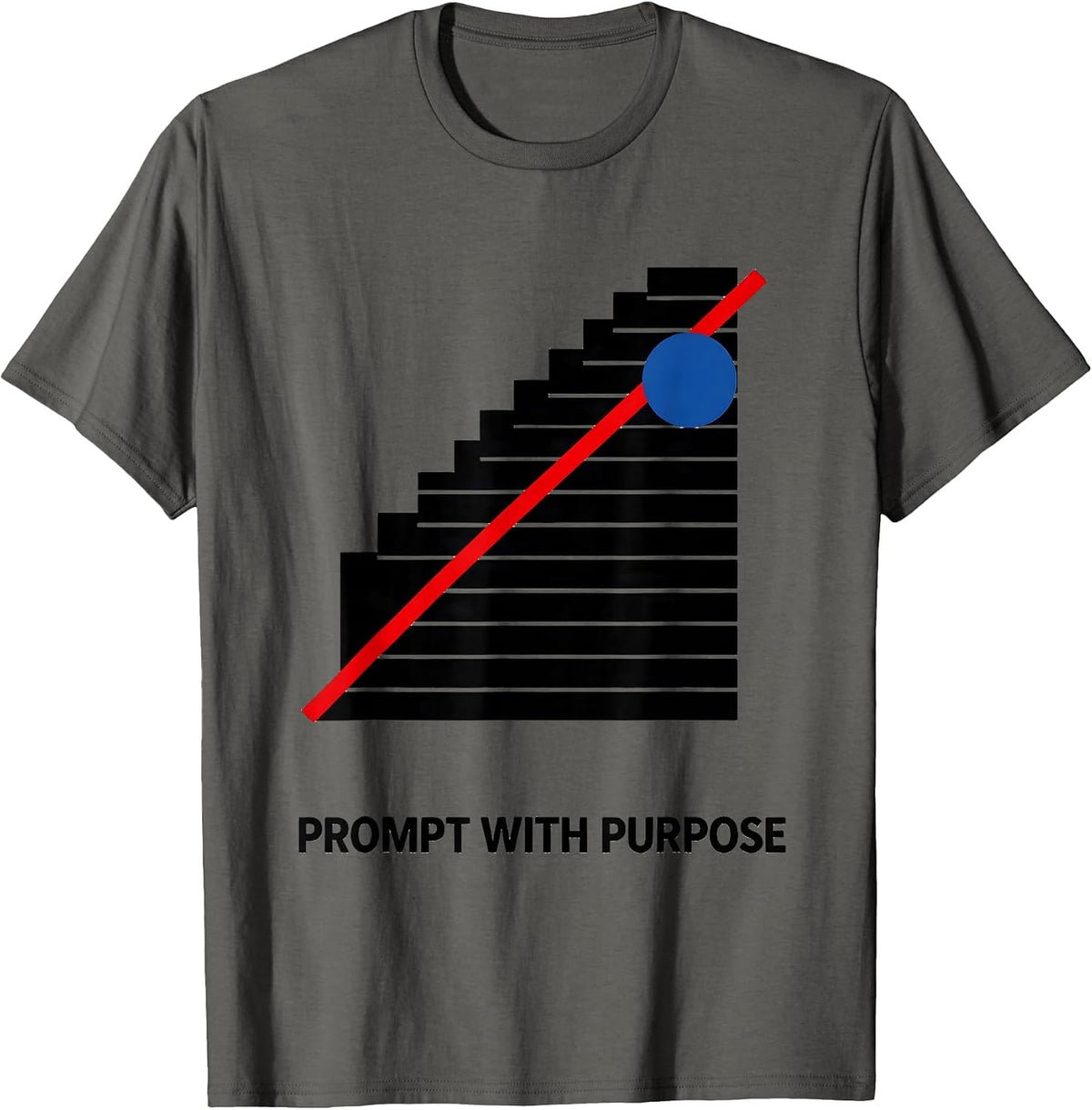 Men's Prompt With Purpose Bauhaus Modernist ABA Behavior Analyst T-Shirt - Asphalt Grey