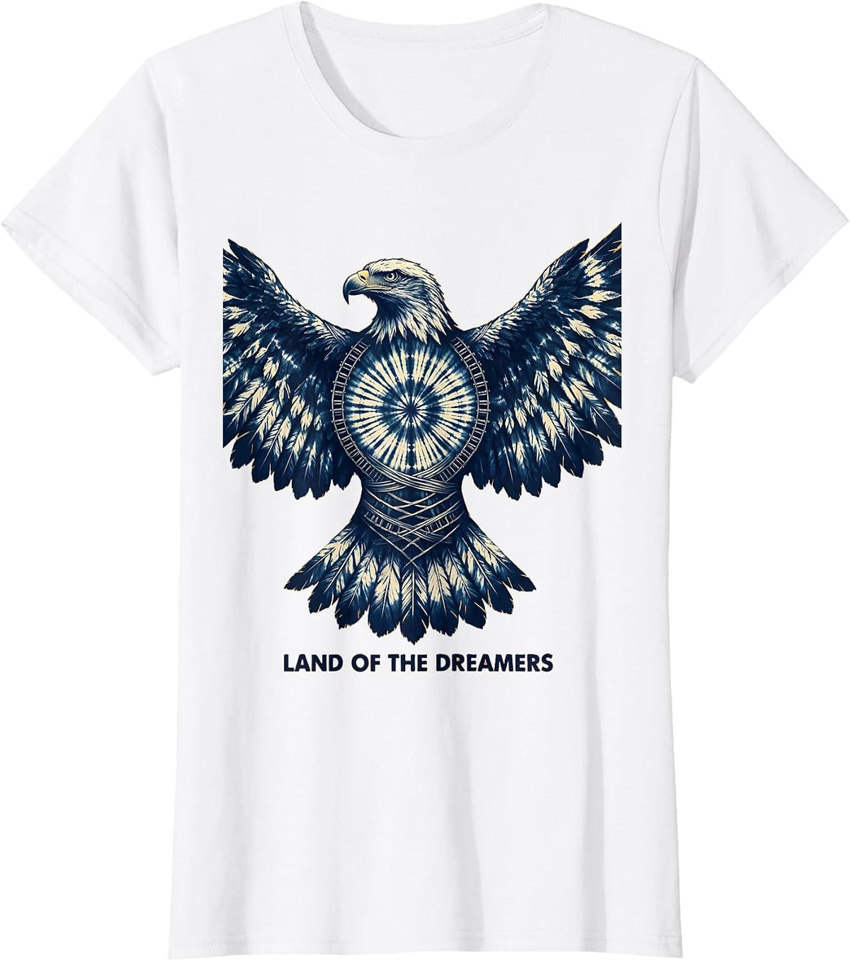 Women's Land of the Dreamers USA Patriotic Design T-Shirt - White