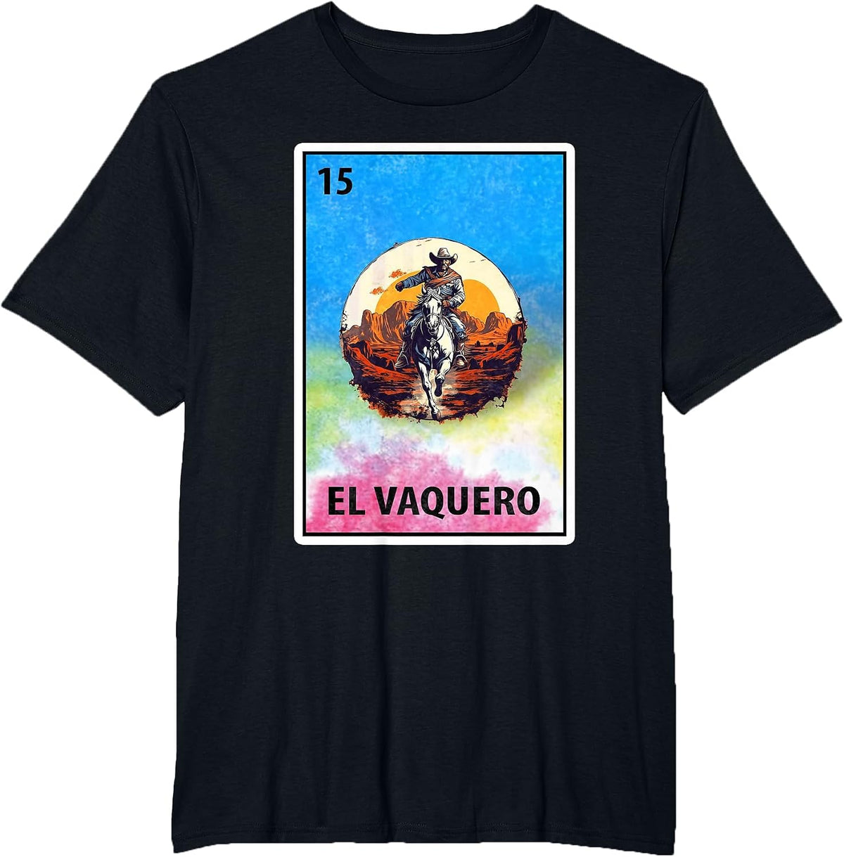 Mexican Bingo El Vaquero T-Shirt - Black