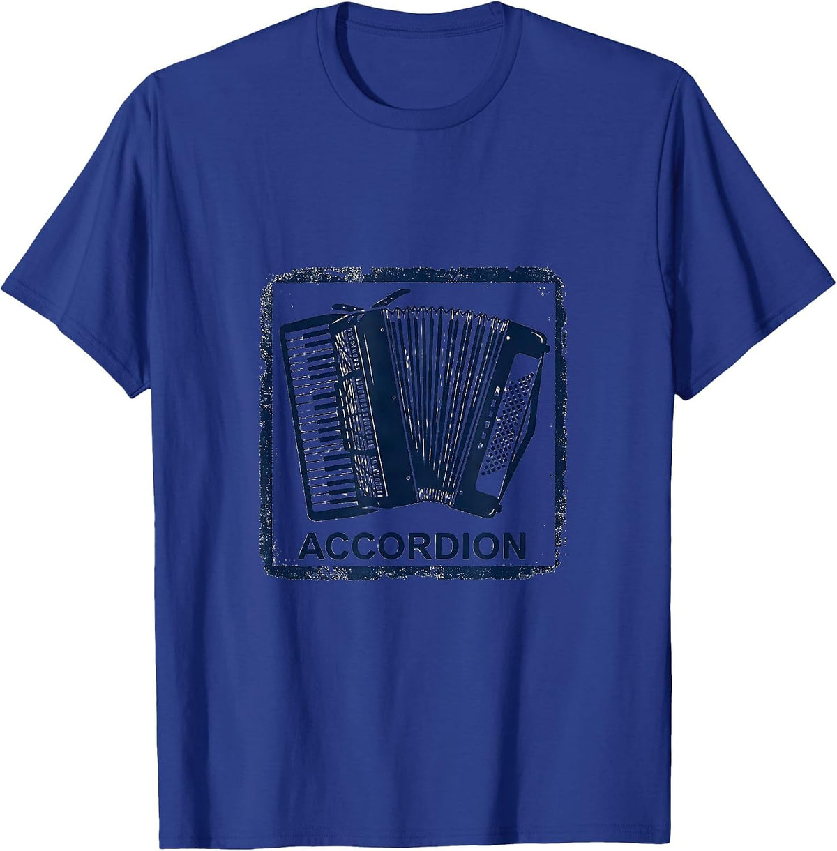 Accordion Rubber Stamp Pulse Hobbyist Occupation Icon T-Shirt - Royal Blue