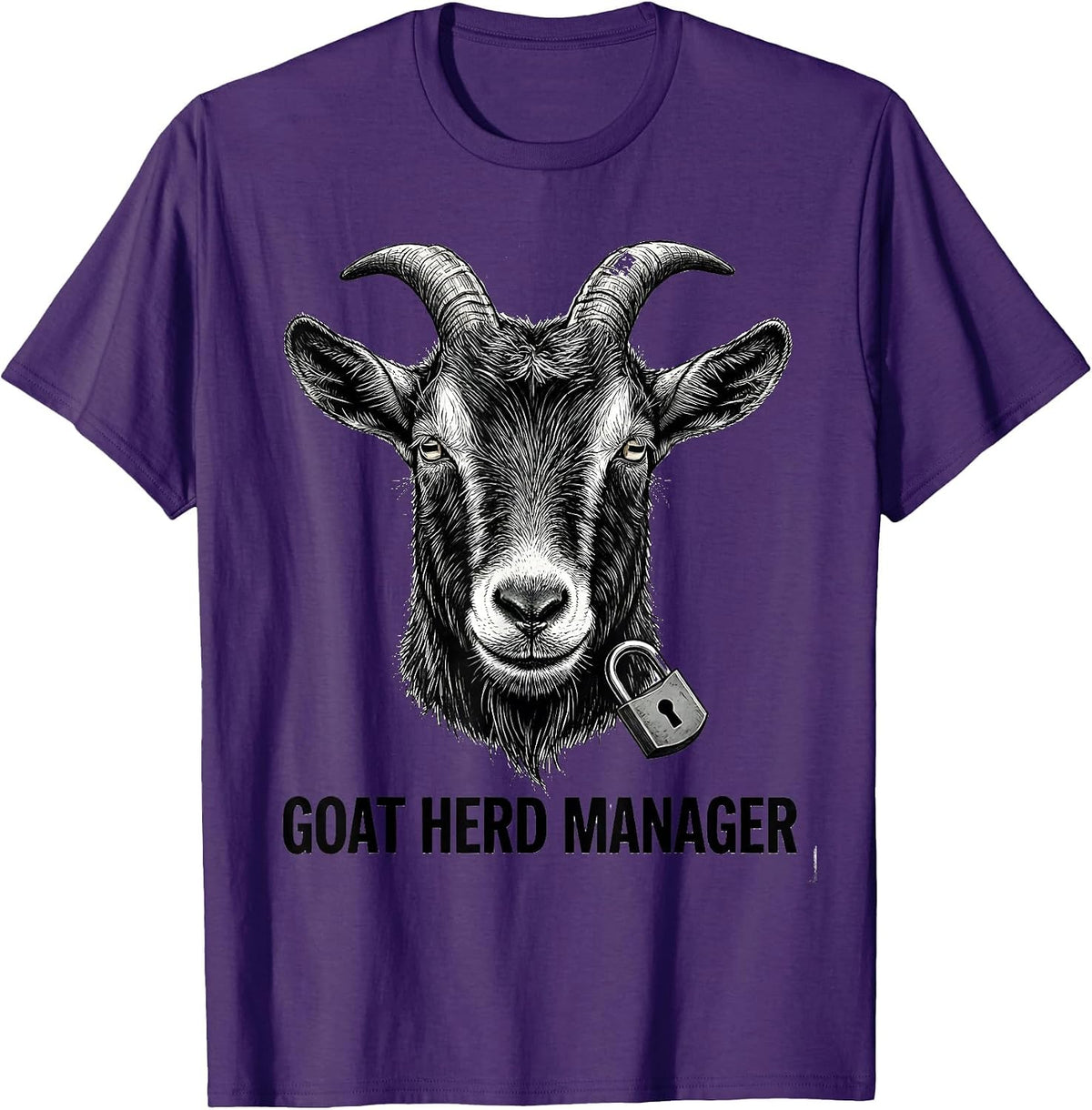Goat Herd Manager Funny Goat Lover Farm Humor T-Shirt - Purple