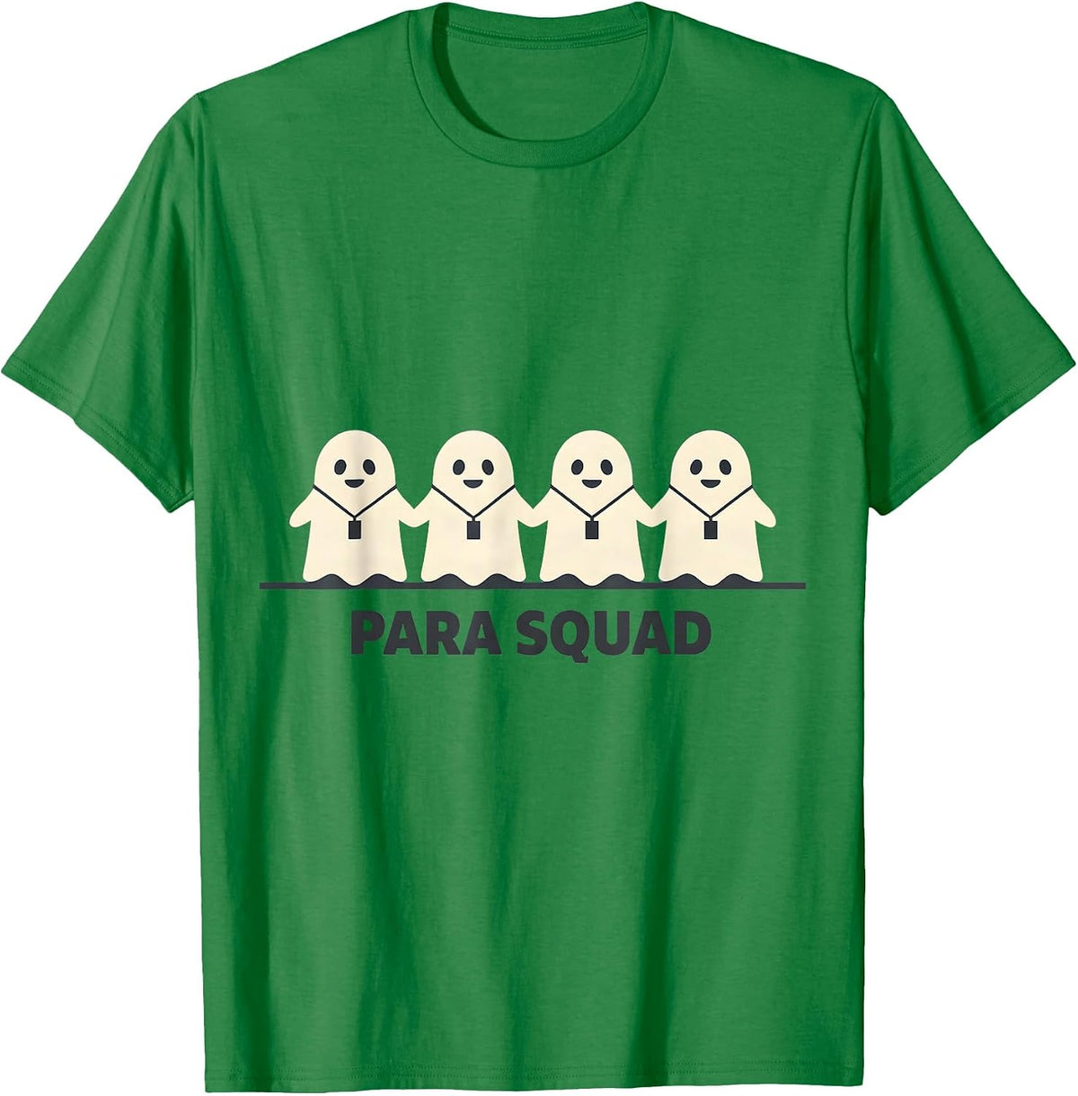 Men's Para Squad Ghost Para Normal Activities SPED Teacher T-Shirt - Kelly Green