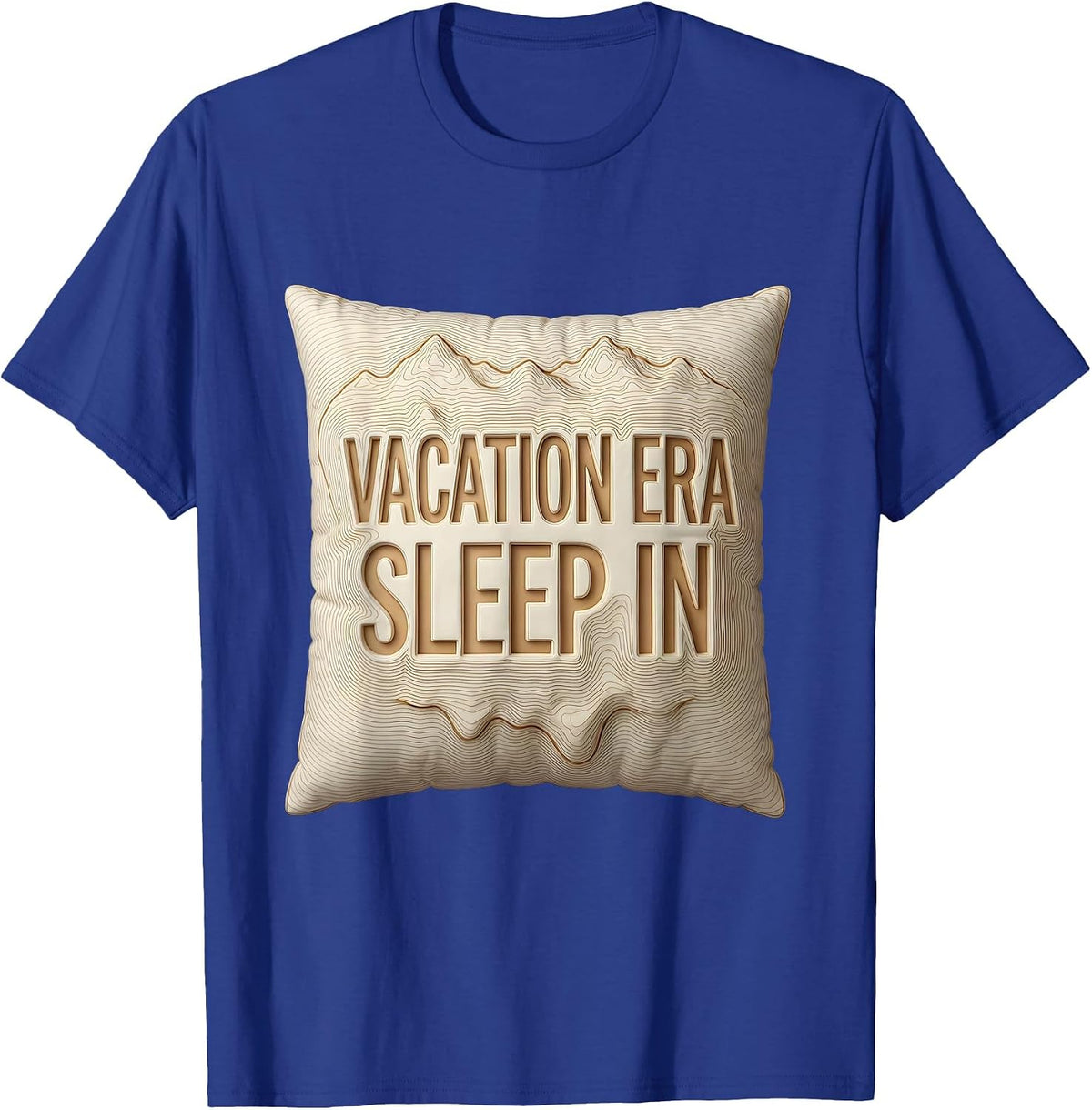 Vacation Era Sleep In Labor Day Celebration Design T-Shirt - Royal Blue