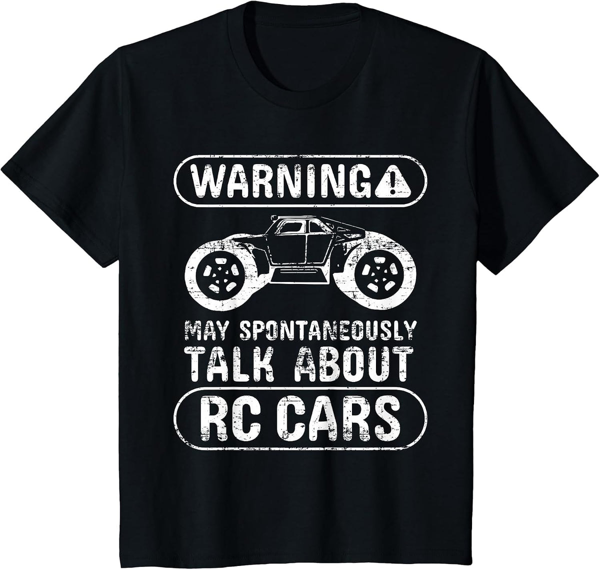 Warning May Spontaneously Talk About Rc Cars - Rc Racing T-Shirt - Black