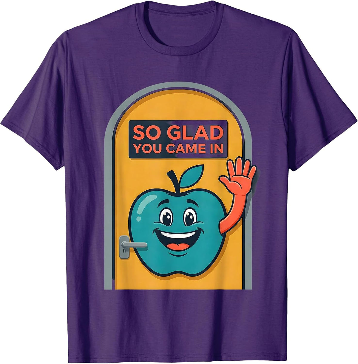 So Glad You Came In Cute Teacher Back To School Greeting T-Shirt - Purple