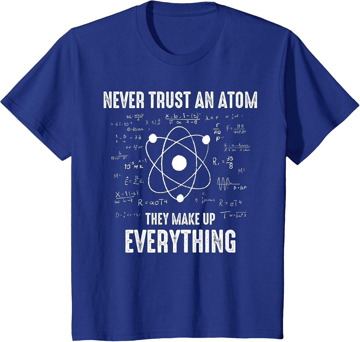 Math and Science Funny Fundamental Laws T-Shirt - Royal Blue