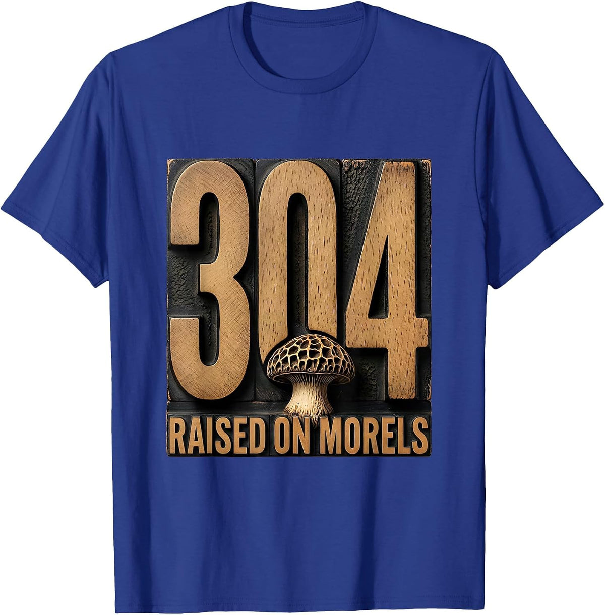 Men's 304 Raised On Morels Vintage West Virginia State Pride T-Shirt - Royal Blue