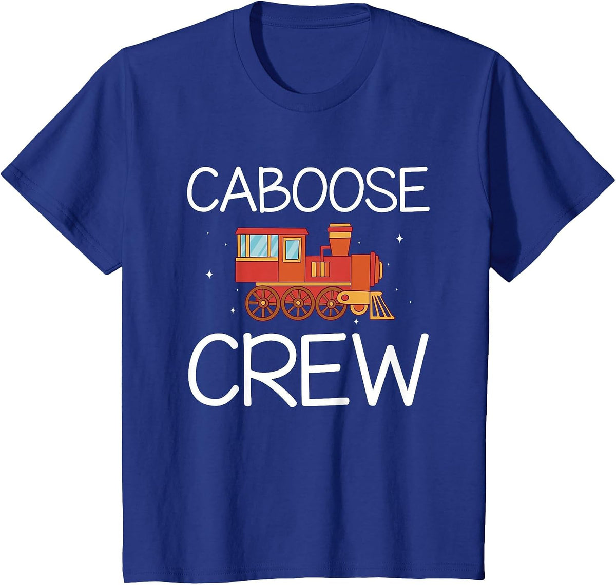 Caboose Crew Railway Train Birthday T-Shirt - Royal Blue