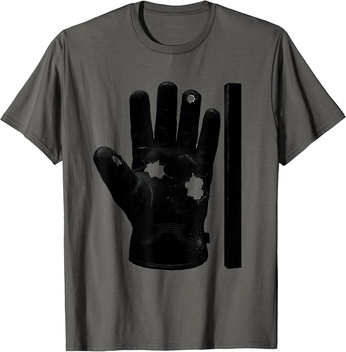 Men's Leather Forge Glove Blacksmith Humor Metalworking Gift T-Shirt - Asphalt Grey