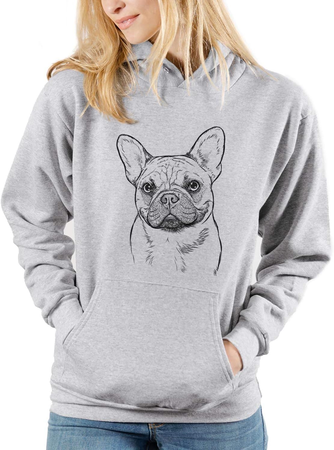 Bare Chew Chew the French Bulldog Dog Triblend T-Shirt - Unisex Pullover Hoodie Sweatshirt
