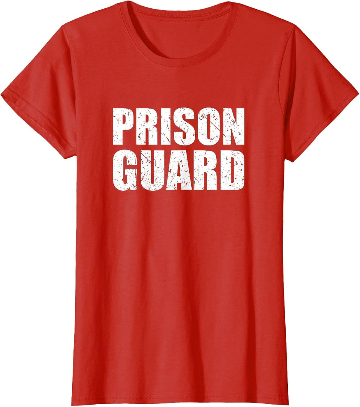 Prison Guard Costume Jail Corrections Officer Halloween T-Shirt - Red
