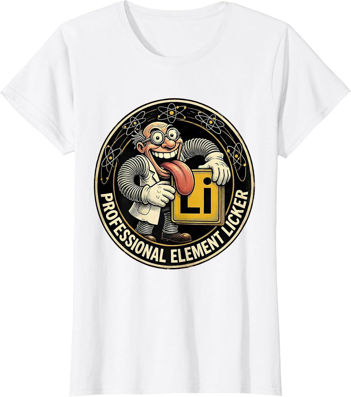 Women's Can I Lick It Periodic Table Element Licker T-Shirt - White