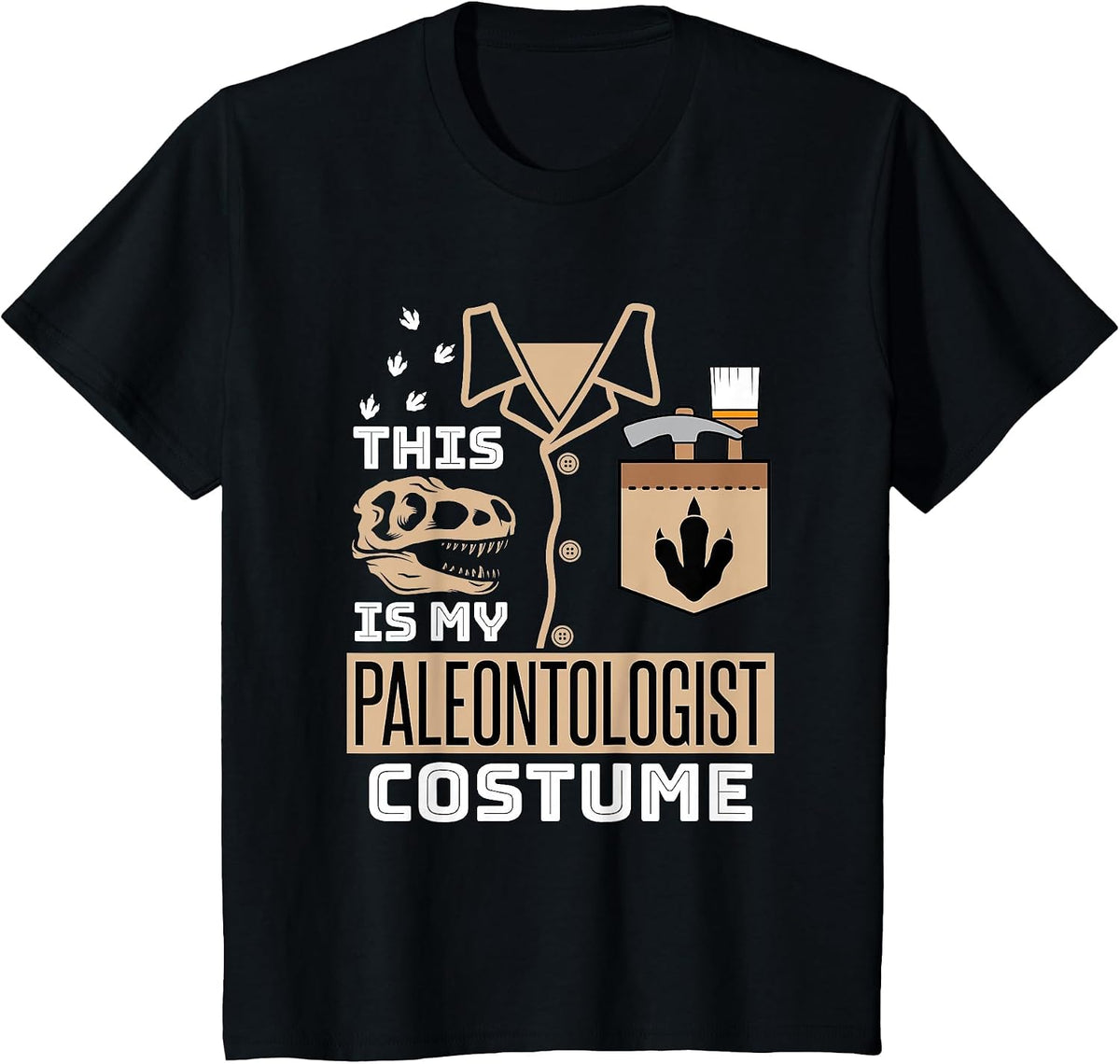 This is My Paleontologist Costume T-Shirt - Black