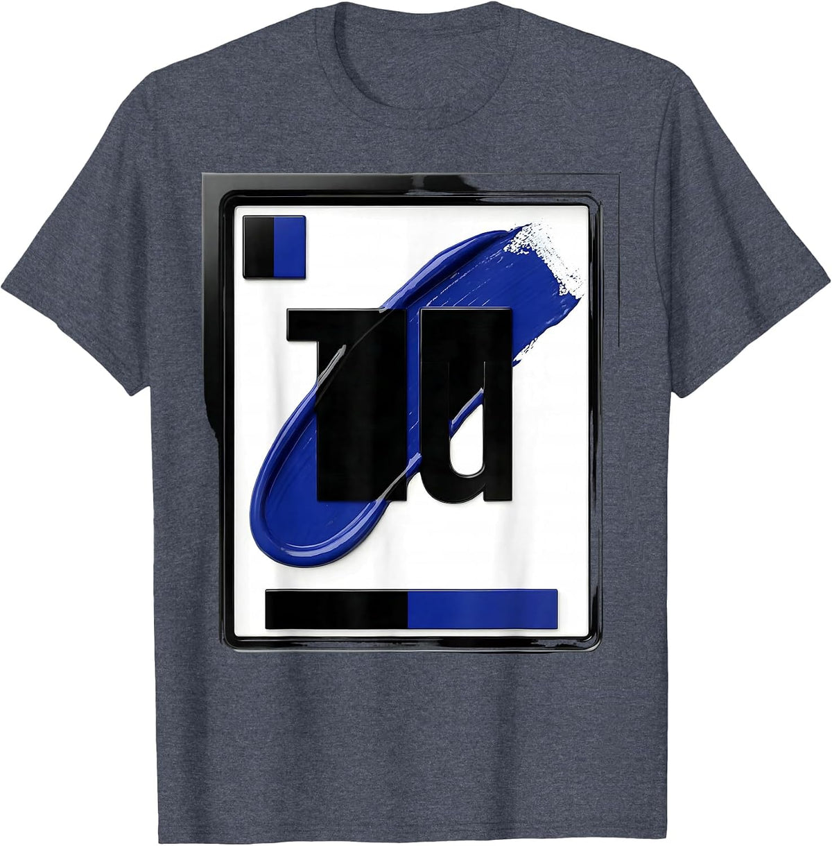 Can I Lick It Periodic Table Element Tile T-Shirt - Heather Blue