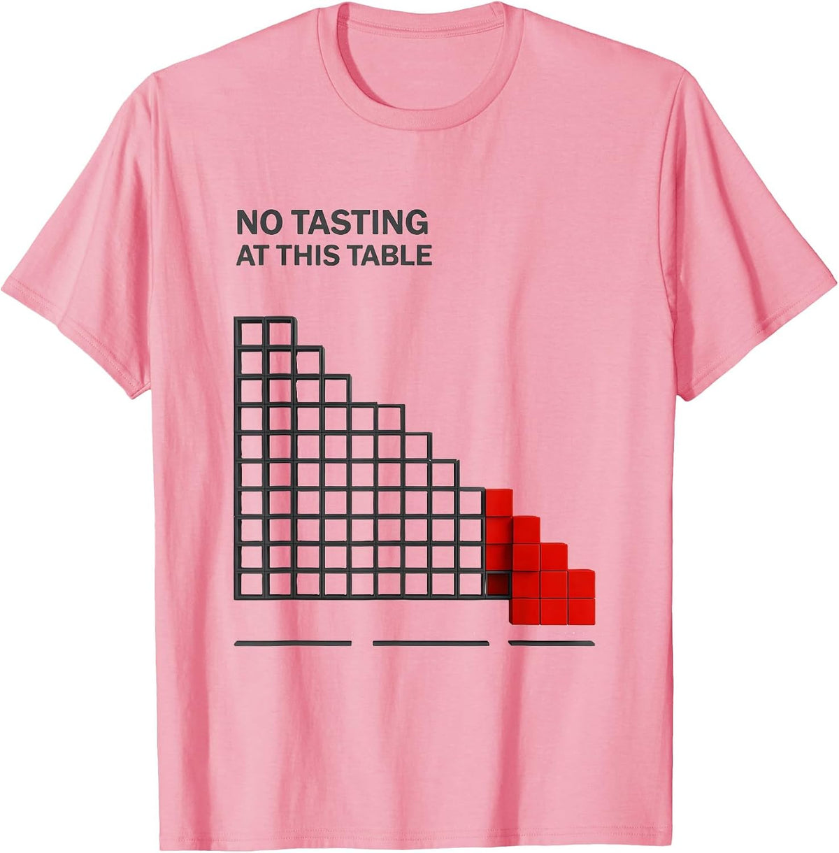 Men's No Tasting At This Table Funny Periodic Table Science T-Shirt - Pink
