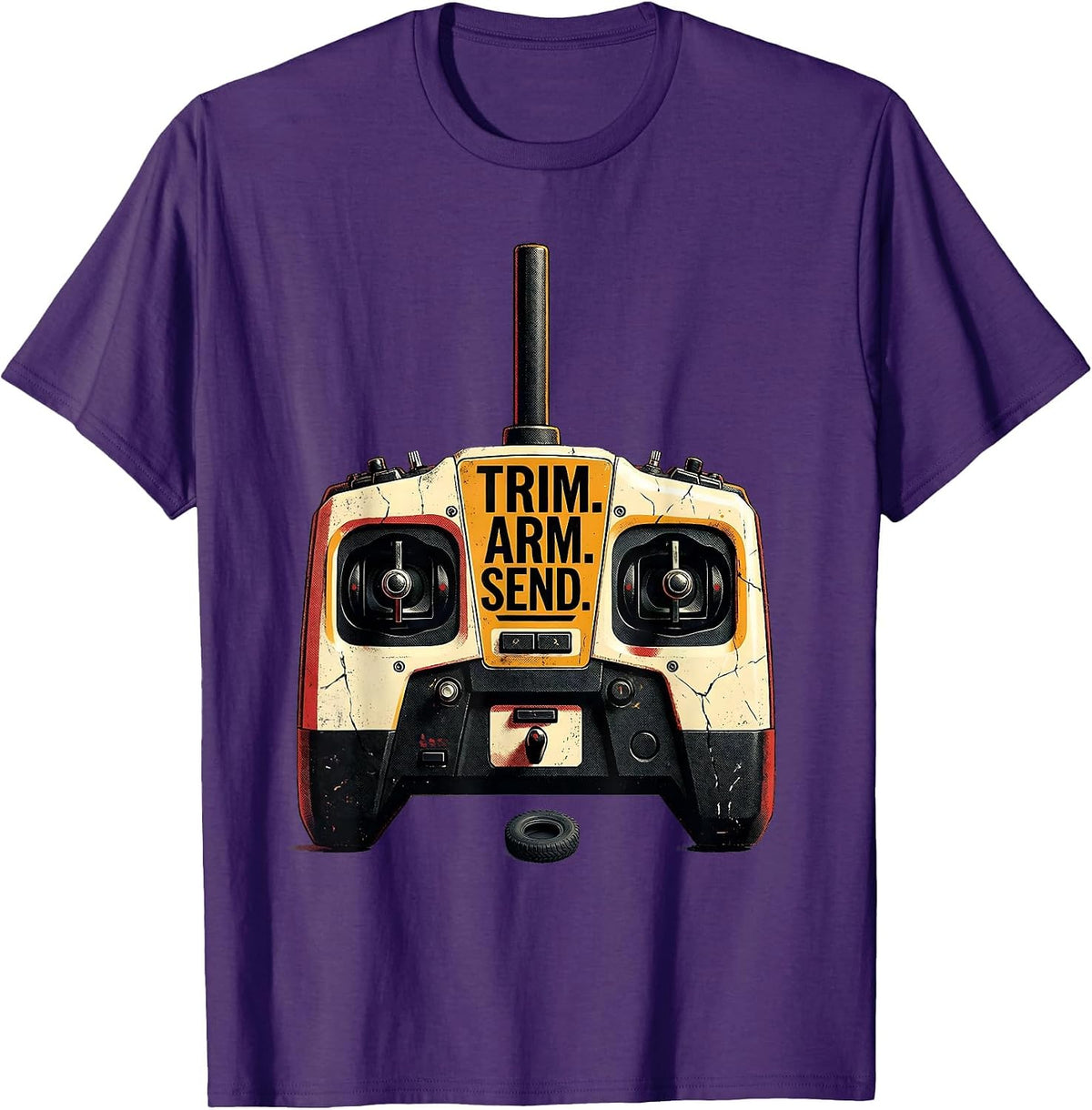 Trim Arm Send Distressed Vintage RC Racing Drag Strip T-Shirt - Purple