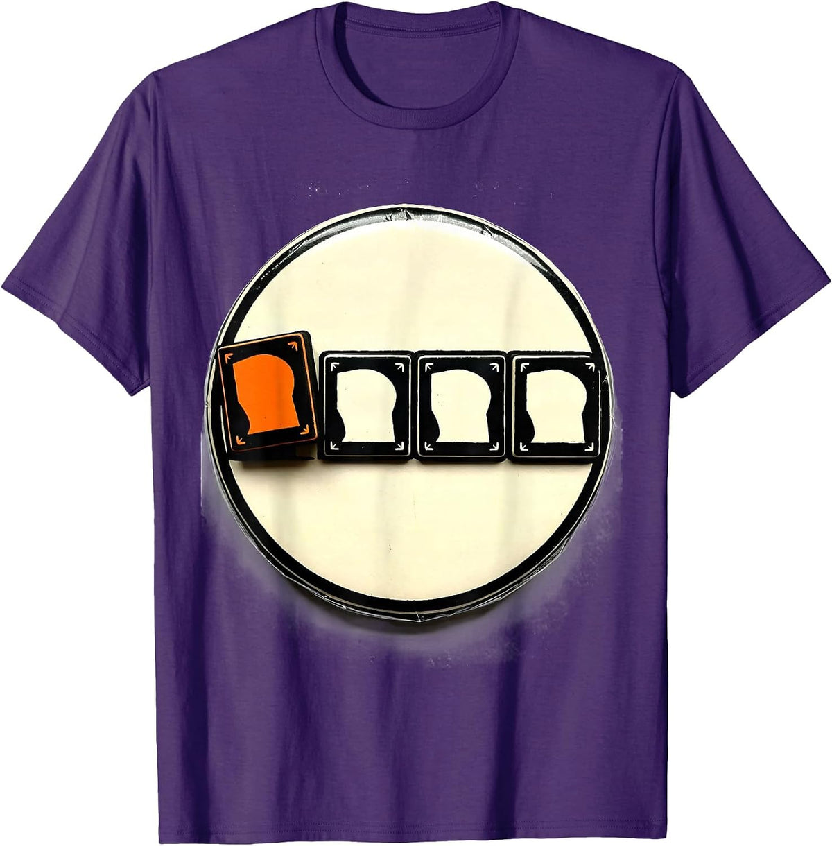 Sealed Badge Letter Tile Screenprint Science Humor T-Shirt - Purple