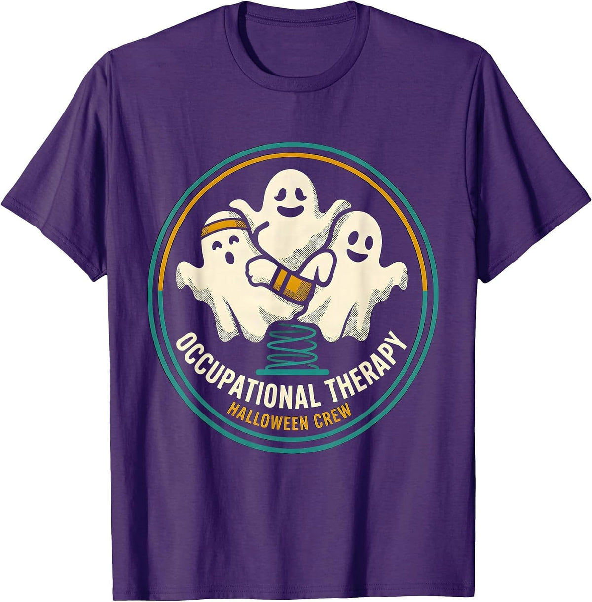 Men's Occupational Therapy Halloween Crew Midcentury Modern T-Shirt - Purple