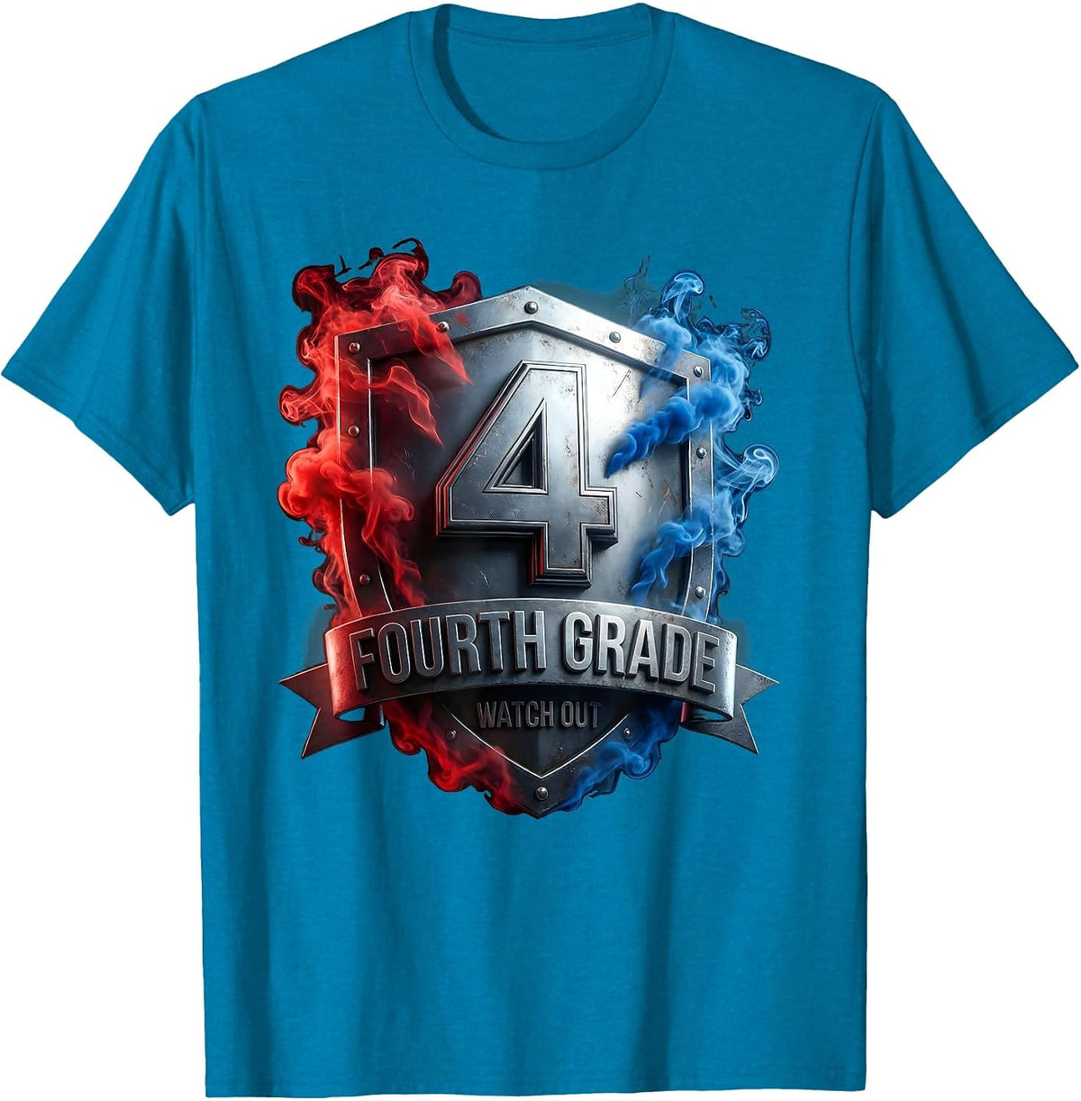 Fourth Grade Watch Out Funny 4th Grade Design T-Shirt - Sapphire Blue