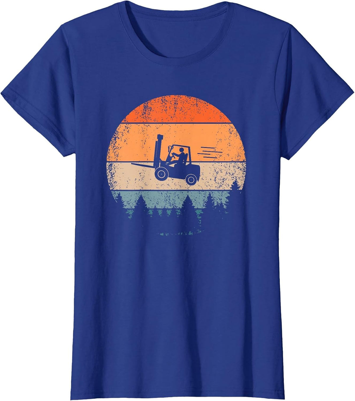 Forklift Driver | Flying Forklifter | Retro Fork-Lift Truck T-Shirt - Royal Blue
