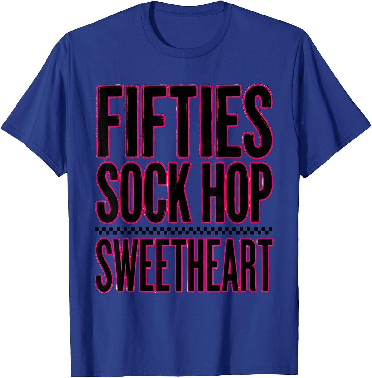 Fifties Sock Hop Sweetheart Retro 1950s Party Costume T-Shirt - Royal Blue