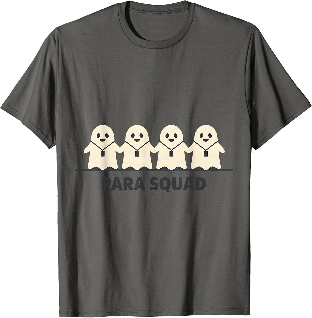 Men's Para Squad Ghost Para Normal Activities SPED Teacher T-Shirt - Asphalt Grey