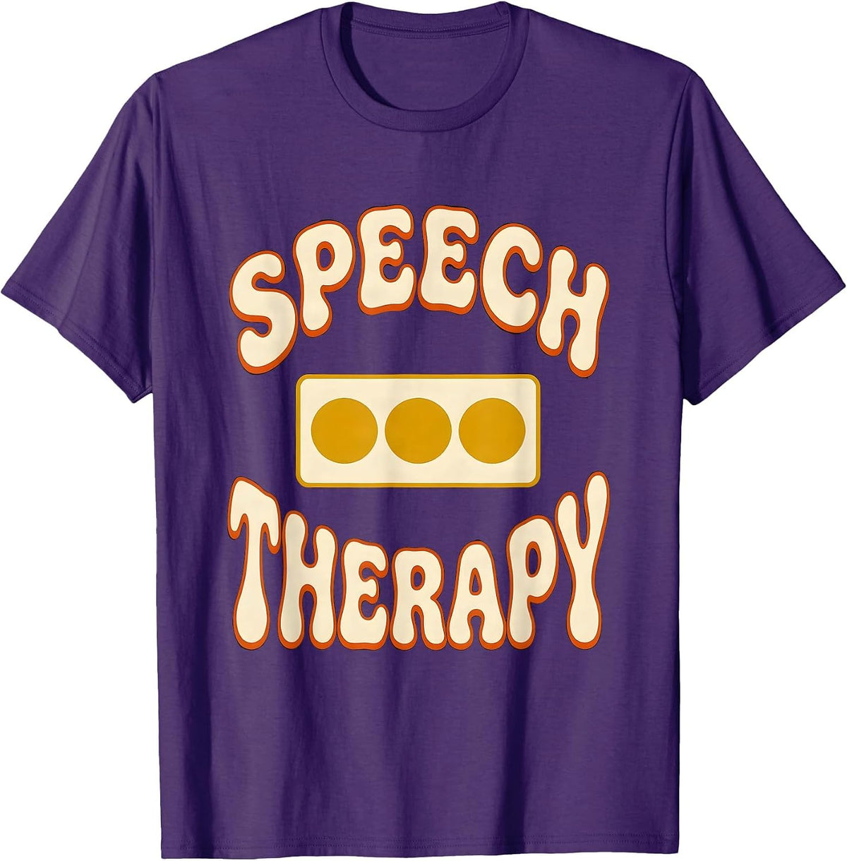 Speech Therapy Retro Cute Speech-Language Pathologist SLP T-Shirt - Purple