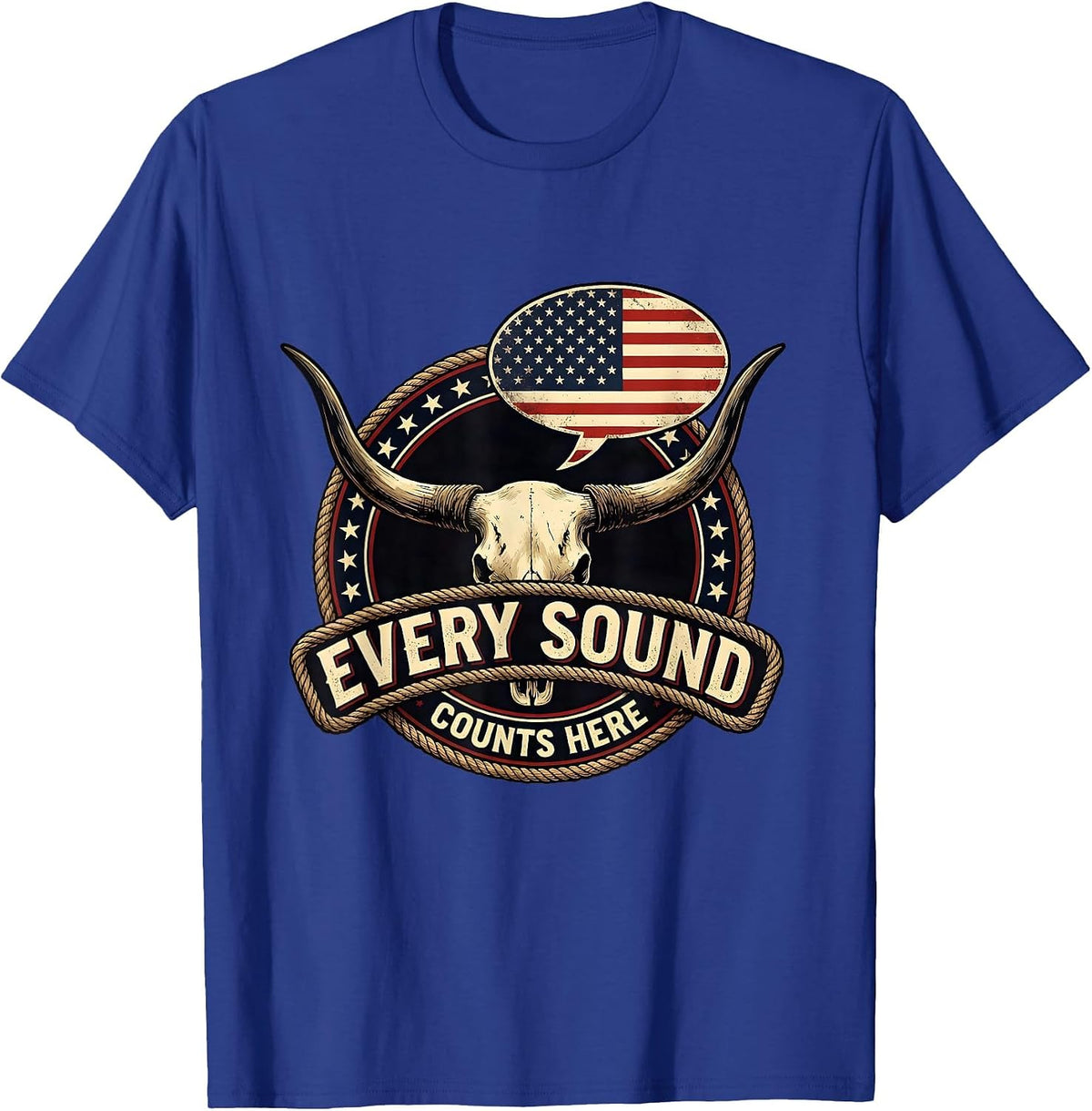 Every Sound Counts Here Speech Therapy Design T-Shirt - Royal Blue