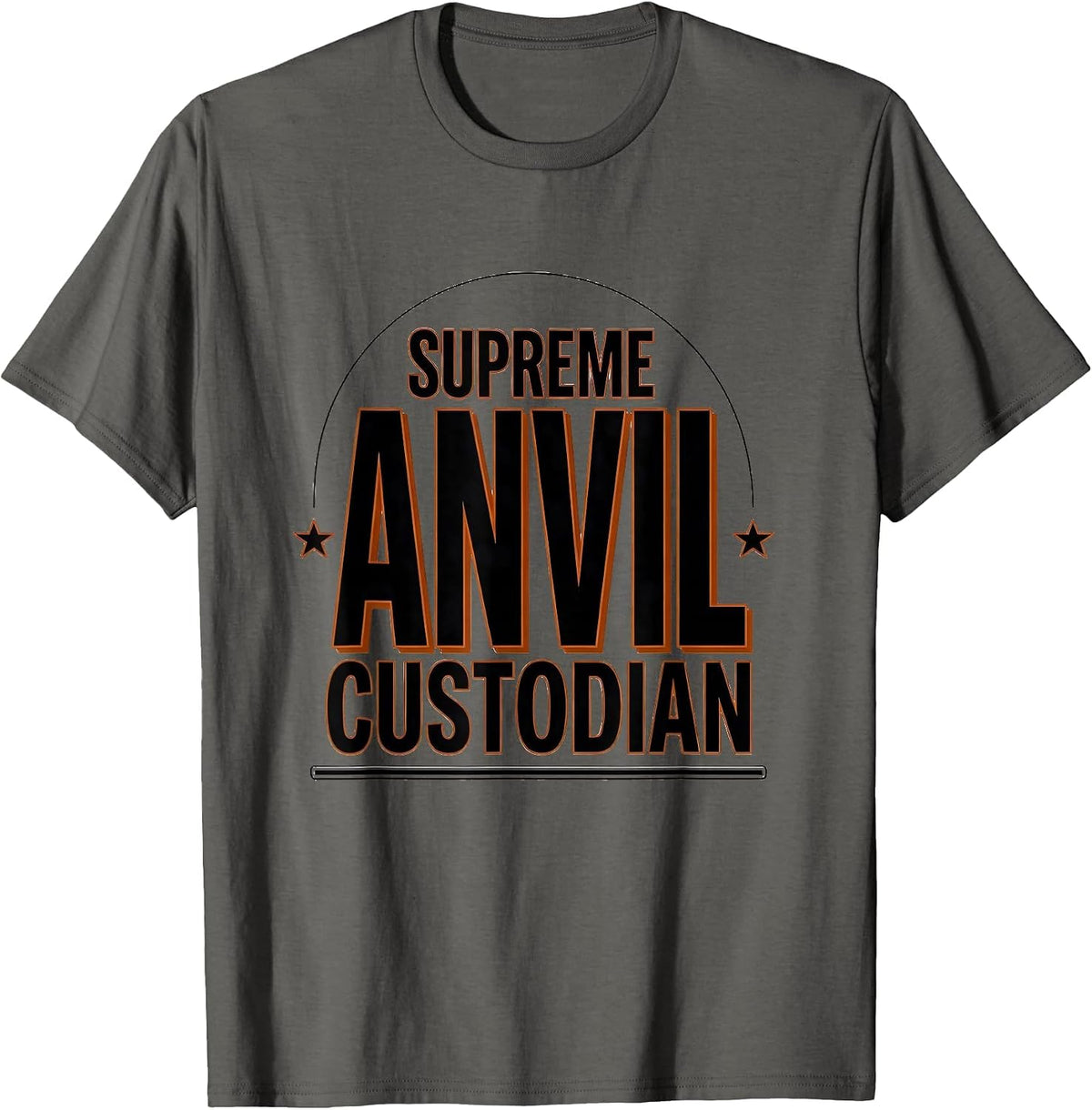 Supreme Anvil Custodian Funny Blacksmith Forge Hobbyist T-Shirt - Asphalt Grey